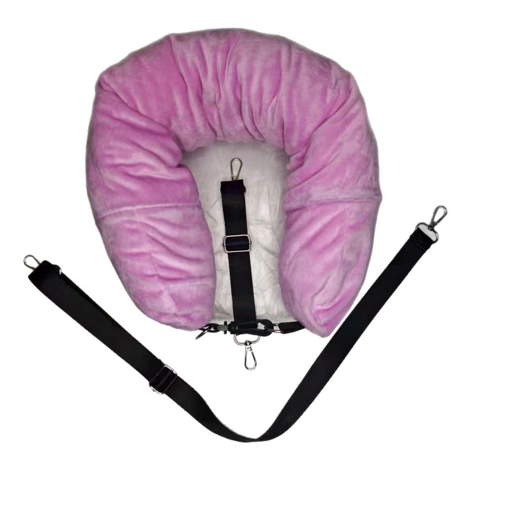 Inflatable U-shaped Travel Neck Pillow & Storage Bag Combo