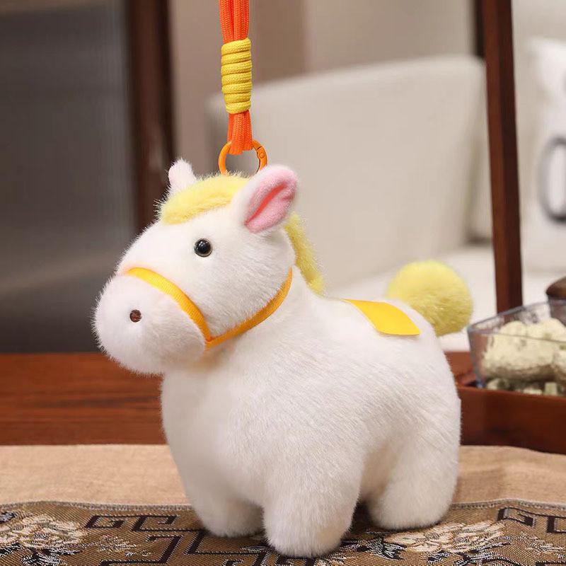 Sunshine Rainbow Pony Plush Toy Keychain With Soft Short Plush For Kids And Teens
