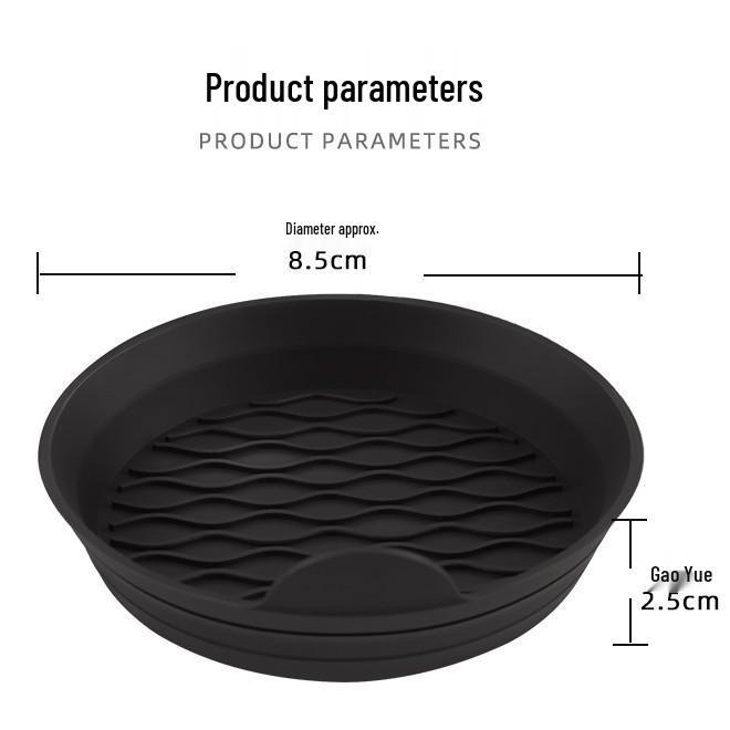 Silicone Non-Slip Car Coaster: Spill-Proof Round Cup Holder Mat