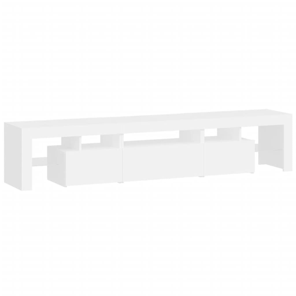 Vidaxl Szafka Pod Tv Z Oświetleniem Led, Biała 200X36,5X40 Cm