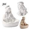 Catholic Gifts for Women Our Lady of Grace Statue, Virgin Mary Rosary Holder, Blessed Mother Figurine, Sacred Space Decor Home Altar Bookshelf
