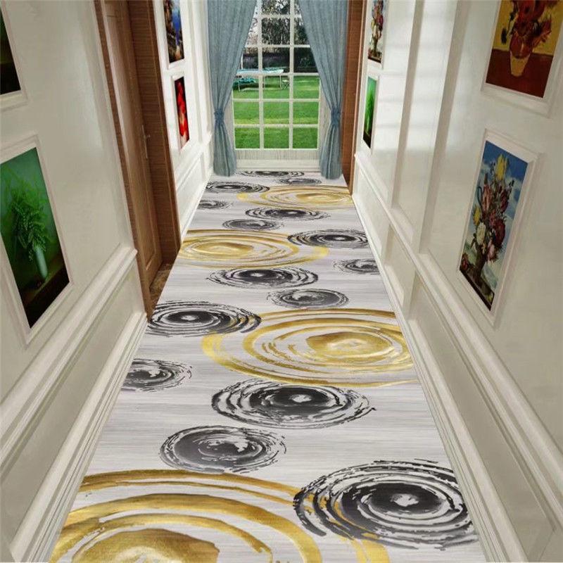 Modern Design Aisle Carpet Long Runner Hotel Entrance Hallway Corridor Stair Non Slip Mat Bedroom Bedside Rugs for Living Room