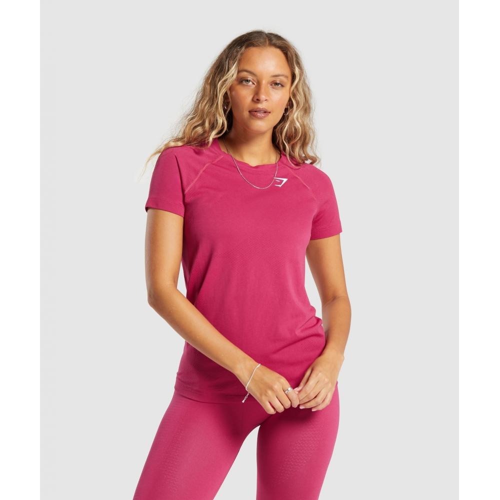 

GYMSHARK Vital Seamless 2.0 Легкая футболка Винтаж Розовый Марл B2A4I KB0W