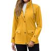 Womens Raincoats With Hood  Lightweight Outdoor Hooded Waterproof Windbreaker Solid Trench Coat Jacket Plus Size