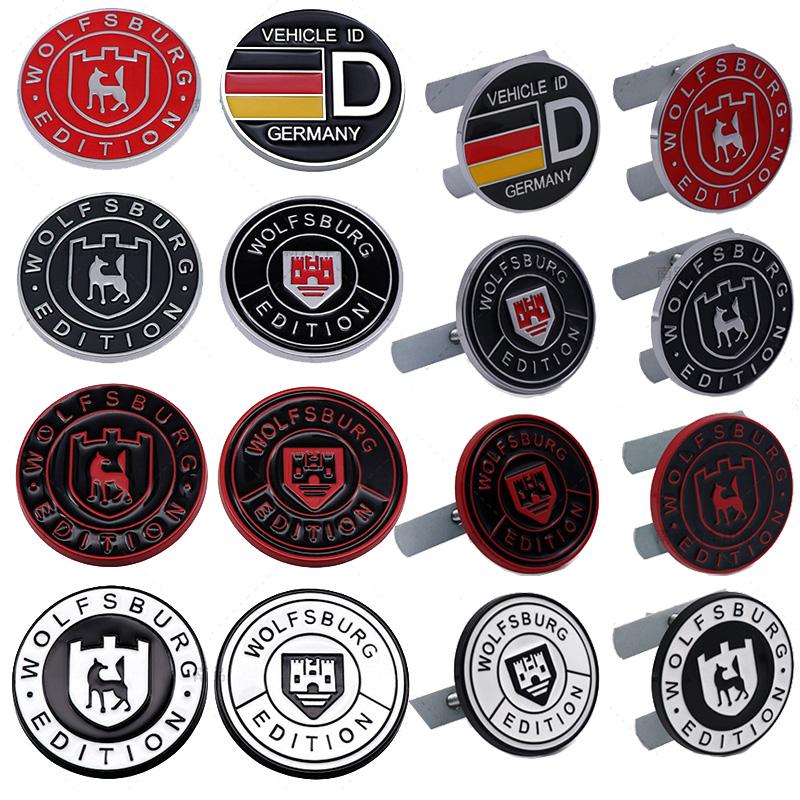 3D Metal Germany Wolfsburg Edition Logo Emblem Car Rear Trunk Sticker Front Grill Badge For VW GTI Golf 2 3 4 5 6 7 MK2 MK3 MK4 AY5