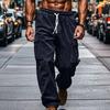 Herren Kord Causal Gerade Bein Multi-Taschen Cargo Hosen