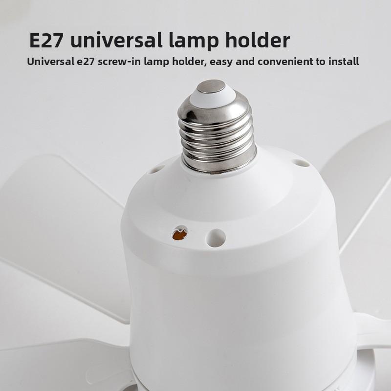 Bedroom Restaurant Kitchen E27 Screw LED Bulb Fan Light Remote Control Acrylic Ceiling Fan Light for Balcony Bathroom