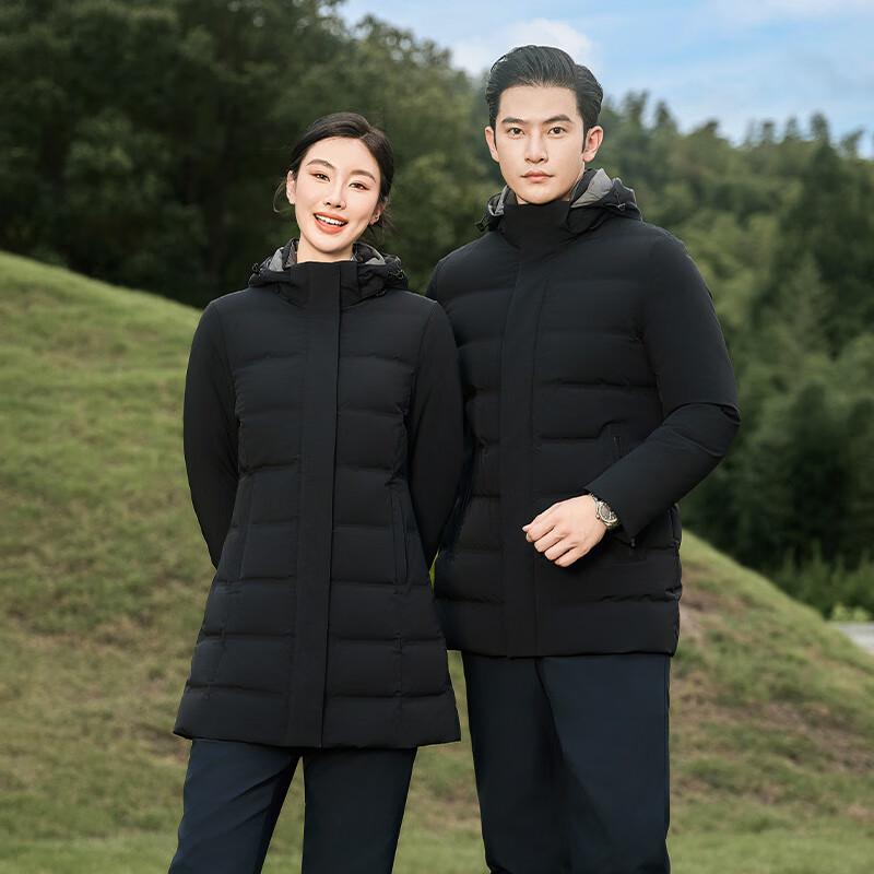 

Унисекс пуховик средней длины с капюшоном Teluoman L