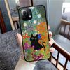 Cartoon Animal Black Cat Oil Painting Phone Case For Xiaomi Mi 5X 8 9 10 11 12 Lite Pro 10T PocoX3pro PocoM3 Note 10 Pro Lite