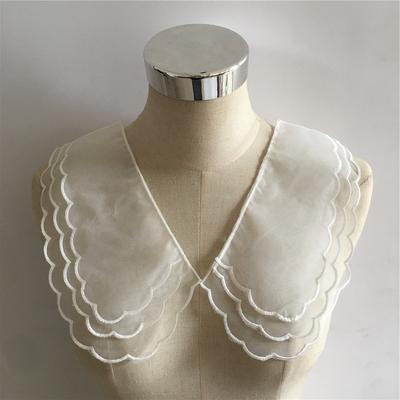 Delicate White I Chiffon Embroidery Collar Diy Sewing Lace Decoration With Wedding Dress Clothing Accessories