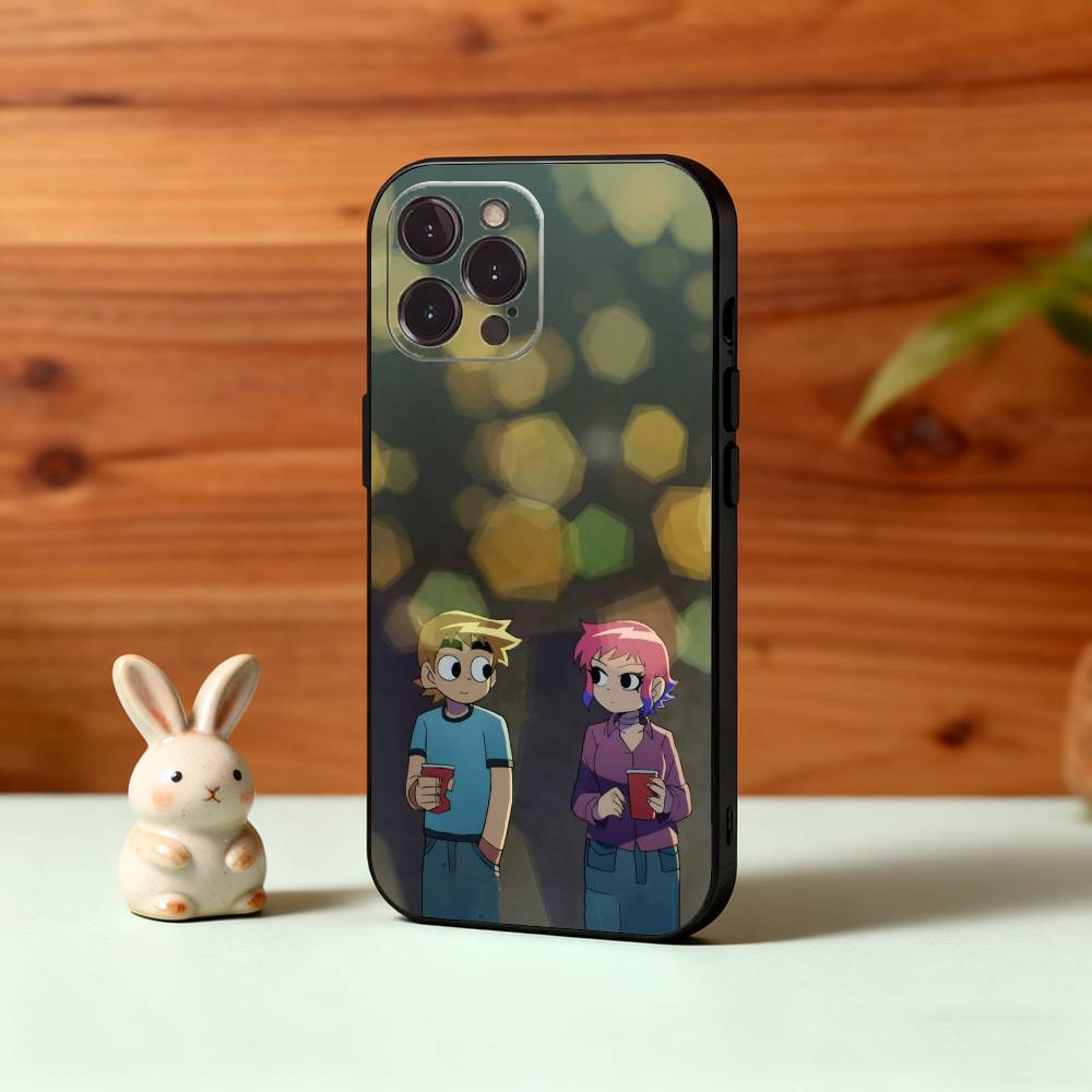 Anime S-Scott P-Pilgrim Phone Case For iPhone17,16,15,14,13,12,Plus,Pro Max, 5G Others Soft Black Cover