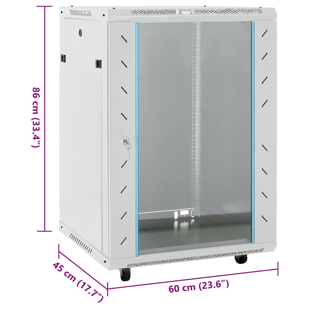 15U Network Cabinet 19 IP20 Gray 60 x 45 x 86 cm