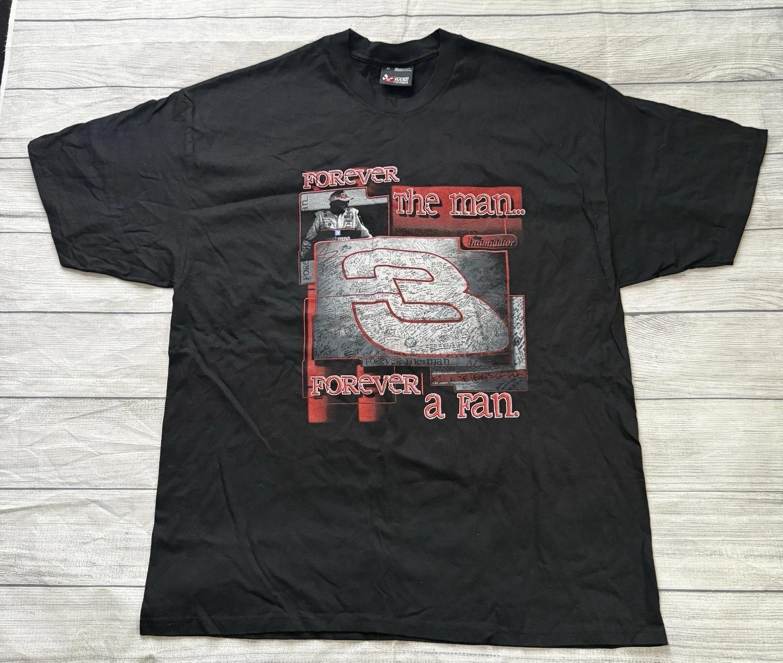 Vtg Dale Earnhardt T Shirt XL Forever The Man Forever A Fan Nascar Double Sided 3XL
