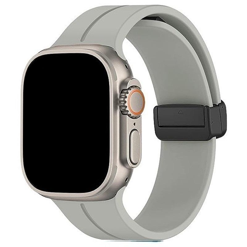 Magnetic Strap For Apple watch ultra band 49mm 45 mm Silicone Bracelet iWatch Series 9 7 8 se 6 5 3 44mm 45mm 40mm 42mm 38mm