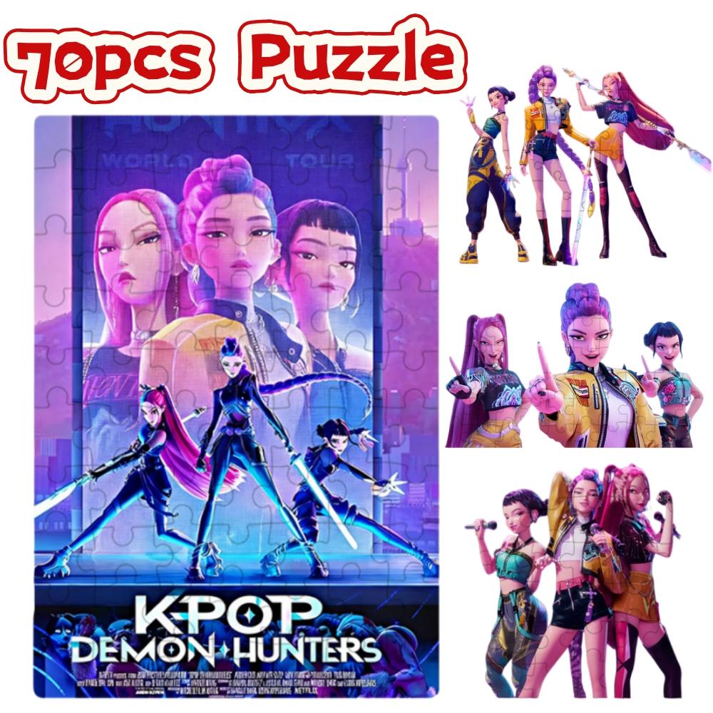 New  Demon Hunters jigsaw puzzle Toys Board Game Rumi Mira Zoey Huntrix Character Pattern Collectible Decor Children Gifts