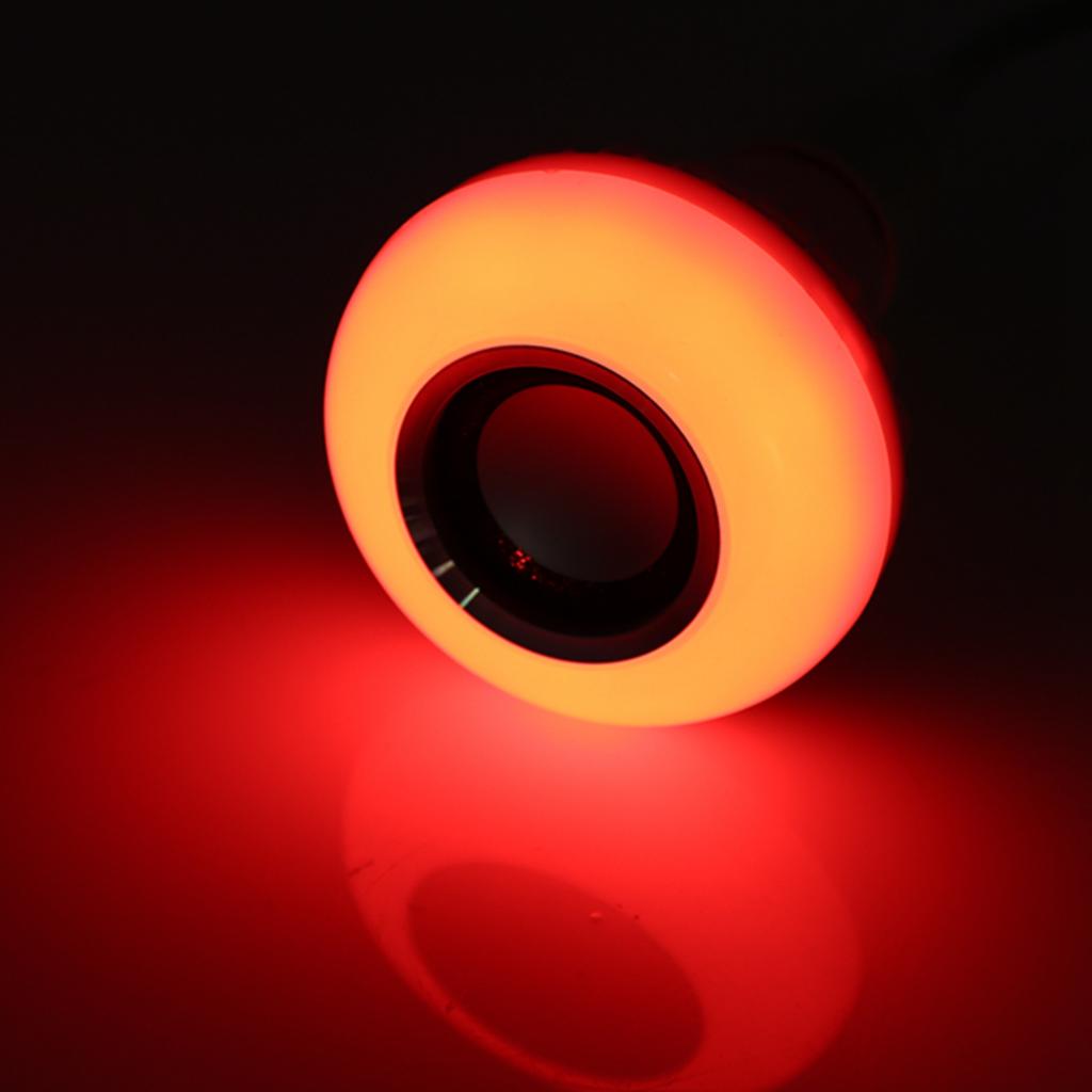 E27 12W LED Spker Bulb RGB Music Light Lamp with Remote Control for Smartphone Tablet Bedroom Garage