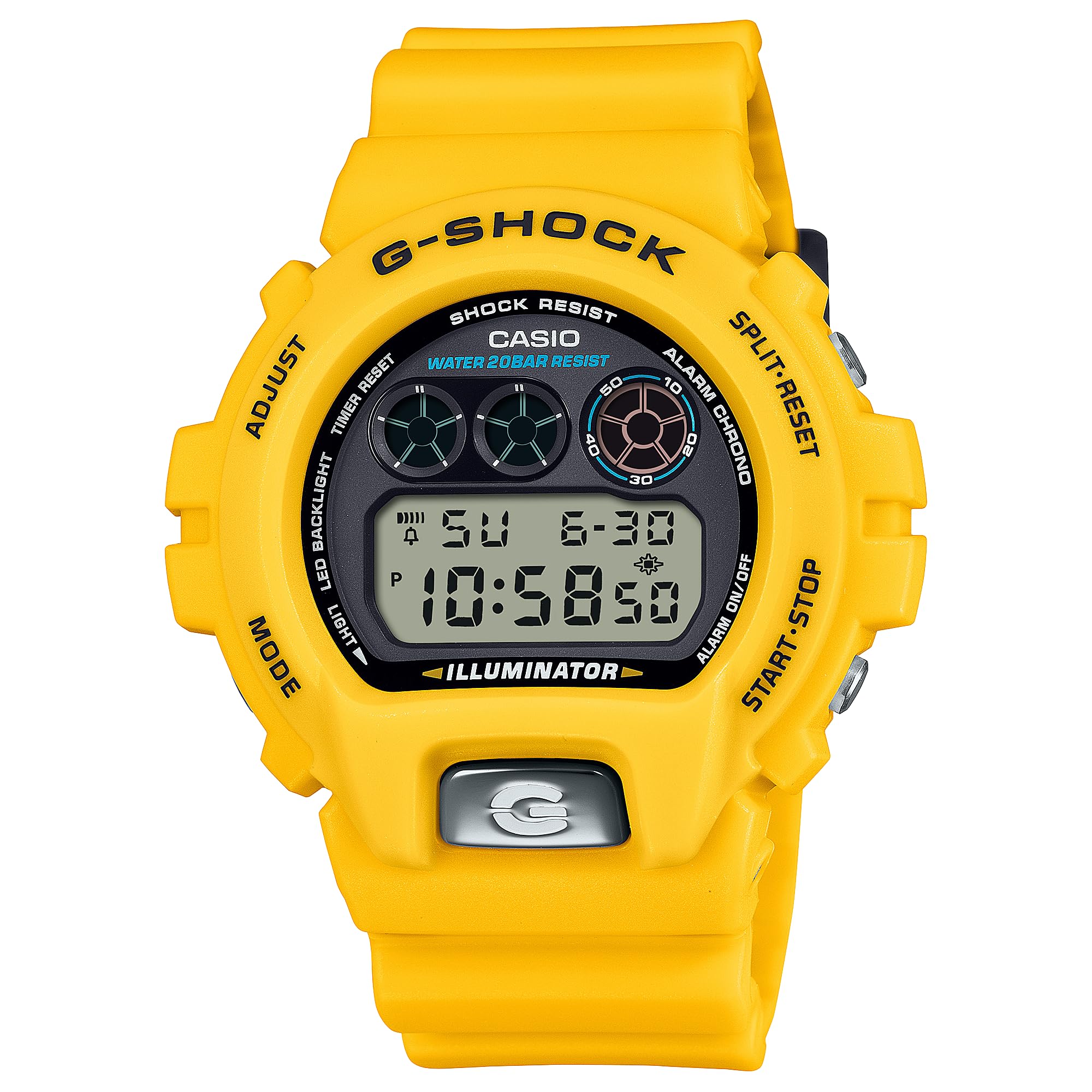 

Casio 30-летняя юбилейная модель, цифровые часы из желтой смолы, желтый G-Shock DW6900TR-9,