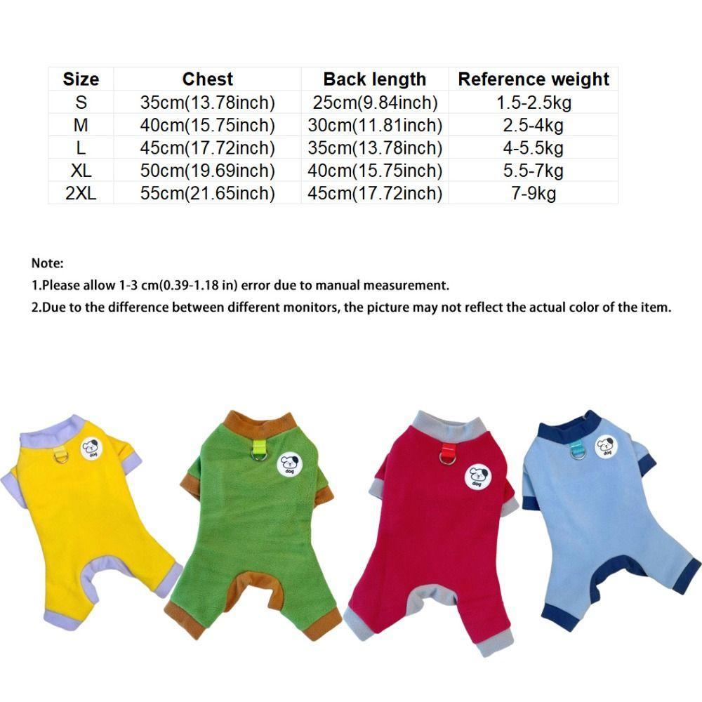 Warm Dog Jumpsuit Comfortable Dog Four Legged Clothing Winter Pet Overalls Autumn Winter