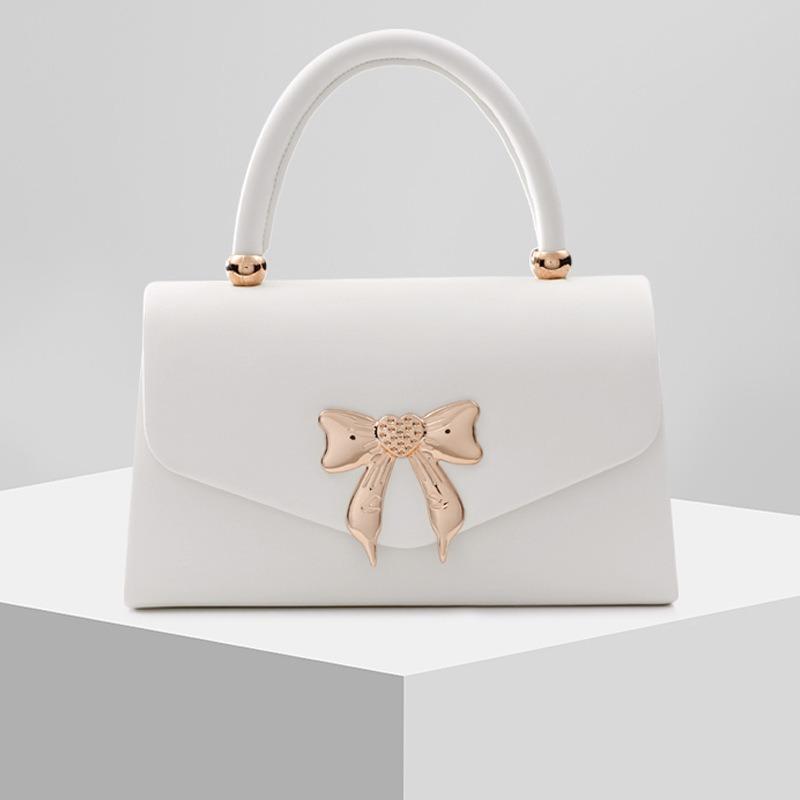 

Banquet bag, dress, versatile clutch bag, crossbody celebrity fashion bow decorative chain, light luxury hand-held