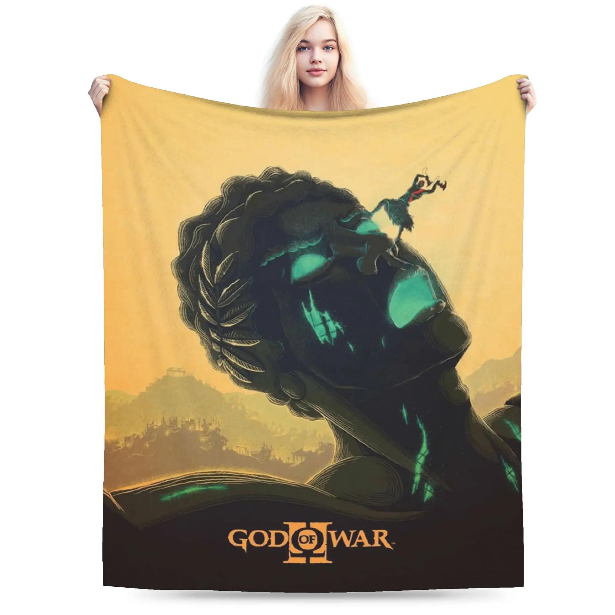 God of War Game Throw Blanket Soft Warm Bedspread for Living Room Childs Print Perfect Spring Gift 40x50in