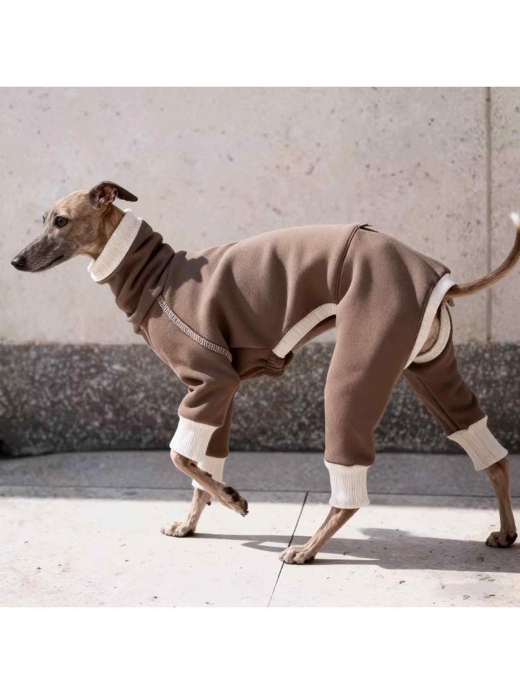 Winter Soft Cotton Dog Jumpsuits,Warm Dog Pajamas Rompers For Whippet Italian Greyhound - Four Legs & Elastic Cotton,For Big Dog
