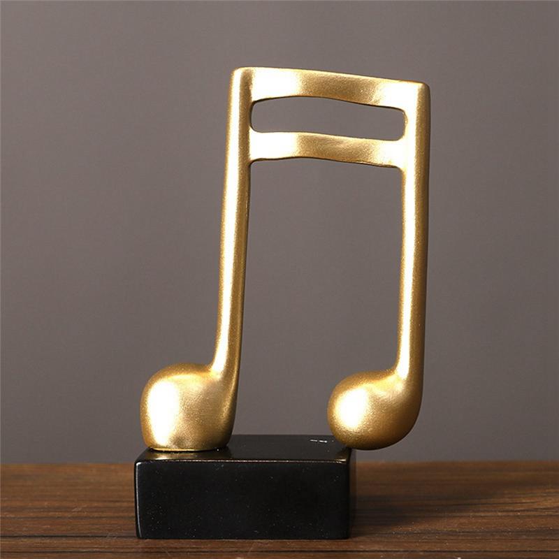 3PCS Music Note Decor Musical Sculpture Statue Resin Music Note Figurine For Home Piano Gifts Resin Ornaments