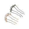 Night-length Comb, 2 Pieces, Hair Clip, Stylish, Hair Comb, Hair Clip, Pearl Hair Comb Set, Night-length Comb, U-pin, Hair Ornament, Hair Accessory,