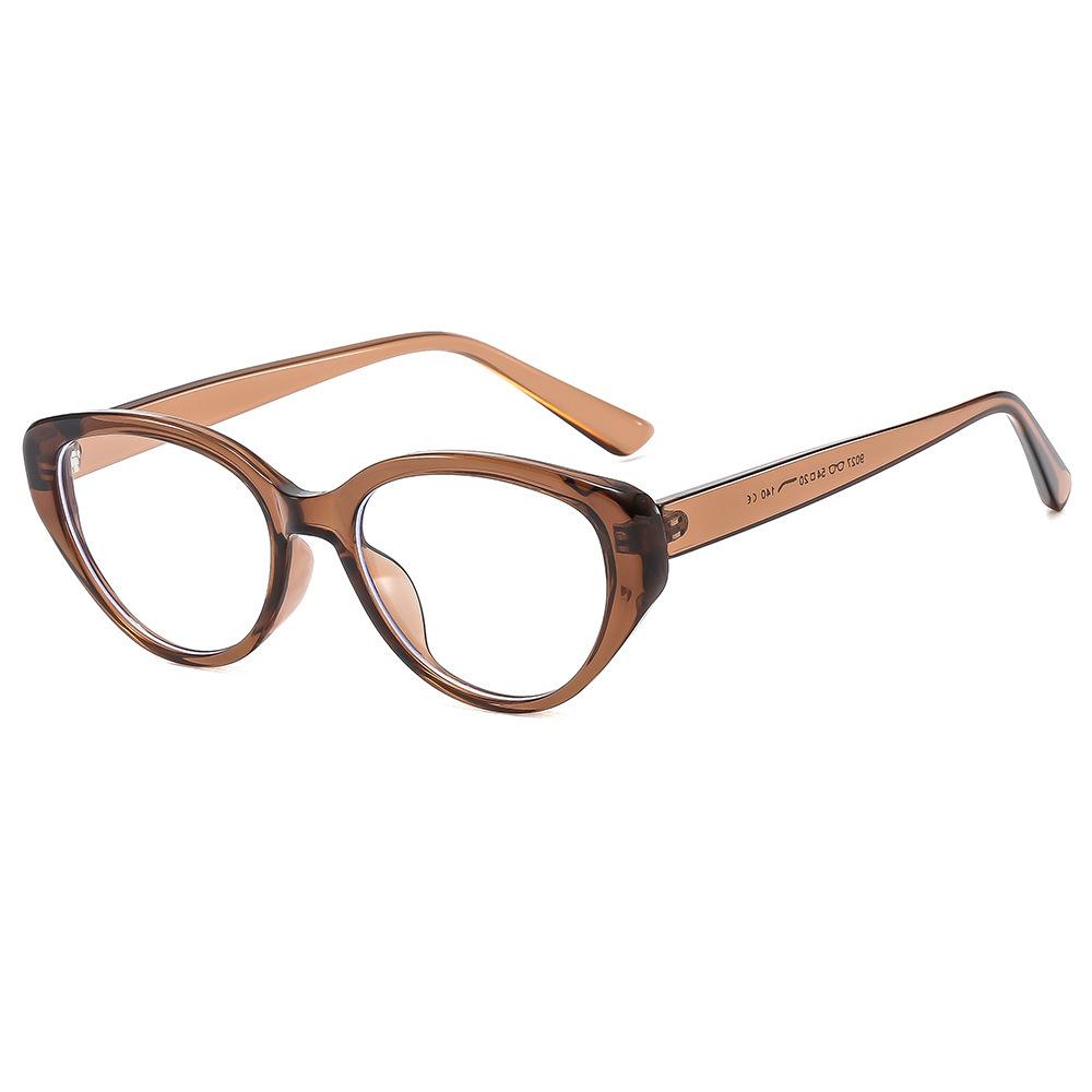 Retro Maillard Cat Eye Glasses Can Be Equipped With Myopia Lenses, Advanced Plain Frames, Women'S Anti-Blue Light Glasses