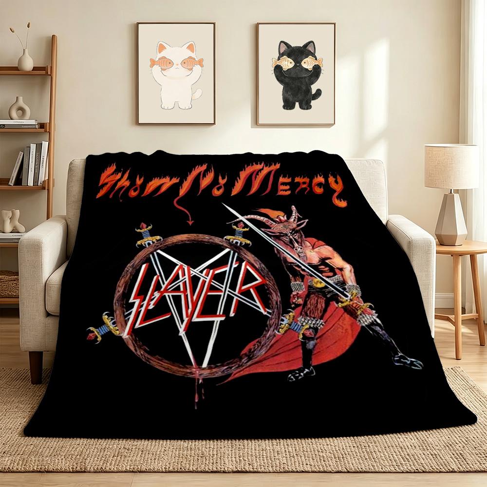 Slayer Art Flannel Blanket Throw Blanket Soft Warm Sofa Bed Camping Car home Decor Unique Christmas Gift C9301377