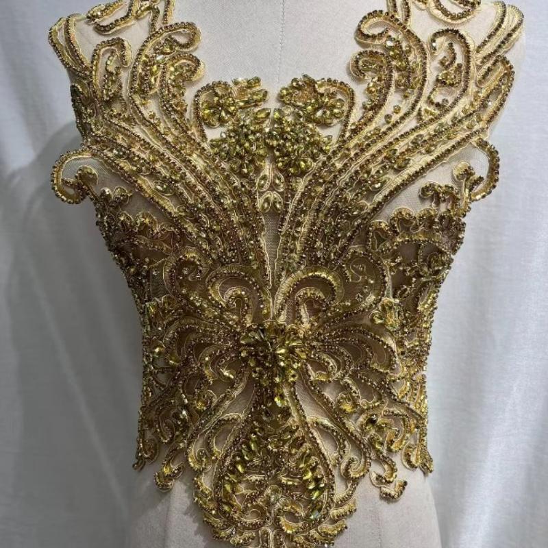 19 Barev Ručně Šité Korálky s Krystaly Krajka Našívací Nášivky s Kamínky na Korzet Šaty Dekorace pro Svatbu