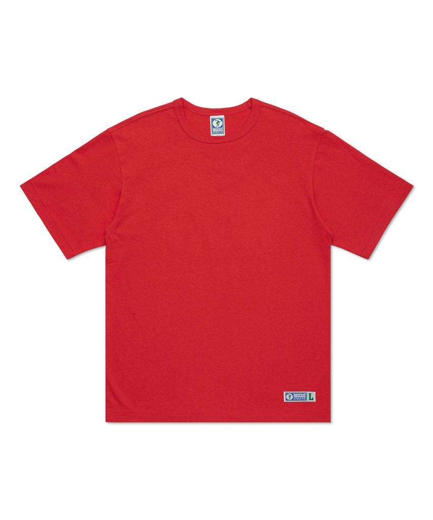 DISCUS ATHLETIC Super Heavyweight Regular Fit Blank T-Shirt Red