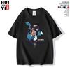 Lucario Elf Pok É Mon Co Branded Pok É Mon Game Anime Short Sleeved Tshirt Mens and Womens Pure Cotton Half Sleeve