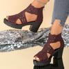 Thick-heeled Shoes Sandals High-heeled Fish Mouth Women's Shoes