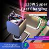 Retractable Car Charger 2 USB Ports Fast Charging Auto Accessories with Starlight Car Charger USB for Daily Commute Adventure