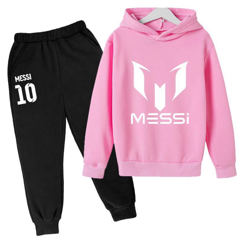 

Cross-border Cartoon Print Hoodie & Sweatpants Set for Kids 160 cm рожевий