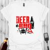 Beer & BBQ Distressed T-Shirt: Funny Grill Master Gift