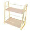 Countertop Shelf Minimalist Metal Space Saving Stable 2 Tier Bathroom   for Cosmetics Perfume