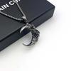 Dark Moon Rose Necklace Punk Hip Hop Moon Alloy Pendant Collarbone Chain Couple Necklace Tide
