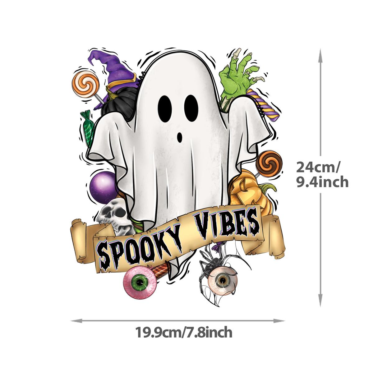 

Время Хэллоуина Термотрансферная печать Легкая печать на футболках Джинсах Шляпах Сумках Одежде Наклейки Термоаппликации DIY Материалы для рукоделия