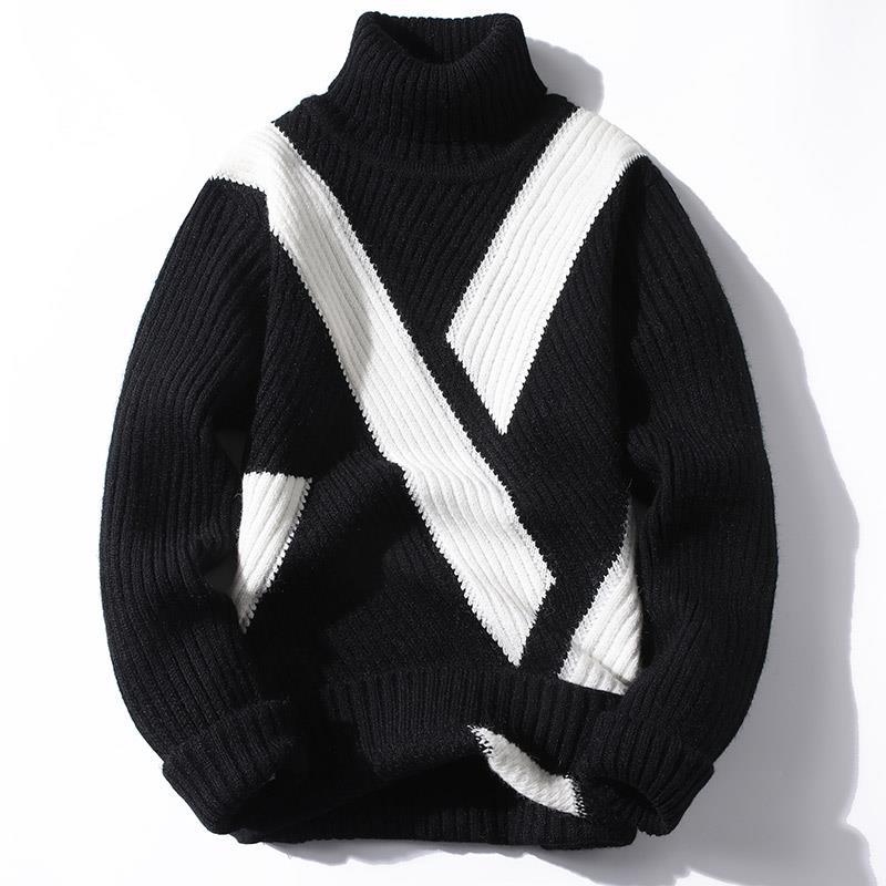 

Новые осенне-зимние изделия, универсальный тренд моды водолазка, высококачественный удобный свитер для студентов в корейском стиле, мужской вязаный свитер-топ 185