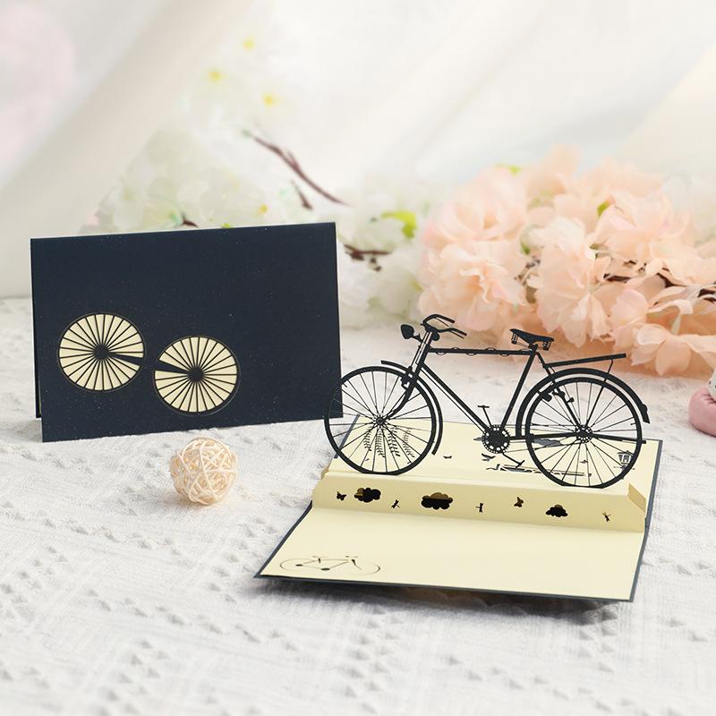 3D Hot Pop Up Happy Birthday Cards Invitation Cake Greeting Card Business Kids Gift Tourist Postcard For Friend Dad Mom Present