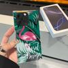Clear Square Back Tube Case Protection For iPhone 13 15 Plus 16 ProMax 12 14 Pro Max 11 Anti-Oxygen,Red Flower Flamingo Pattern Casing