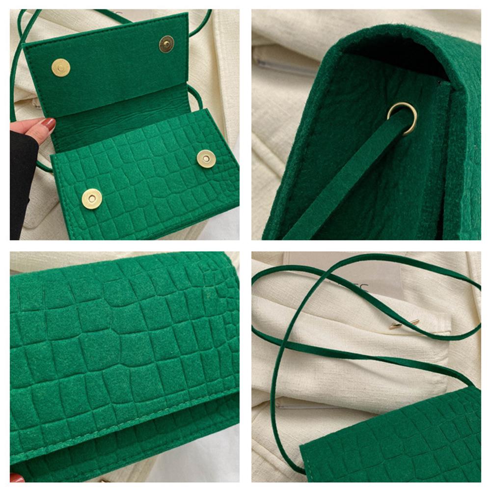 Crossbody Bags for Women New Fashion Felt Stone Pattern Single Shoulder Casual Purses Handbags Trendy Square Bag