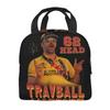 Travball Travis Head Merch Insulated Lunch Bag For School Office Food Storage Bag Portable Cooler Thermal Lunch Boxes