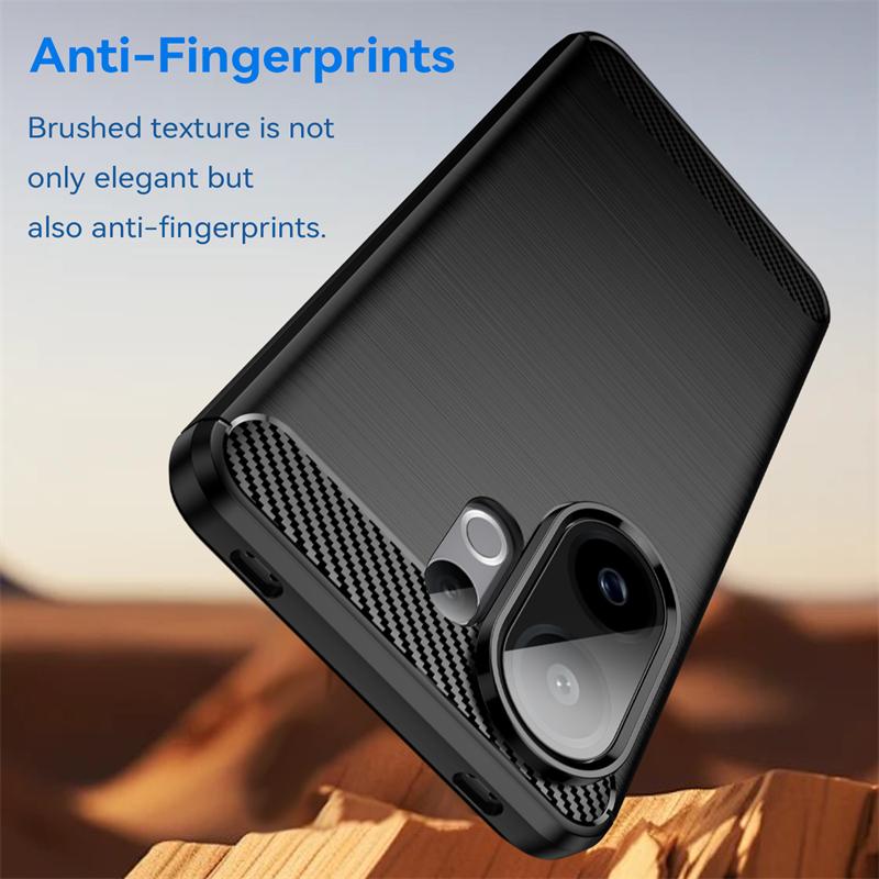 Měkké TPU Pouzdro Pro Vivo V60 Pouzdro Nárazuvzdorné Silikonové Krytí Zad z Uhlíkových Vláken Vivo V60 Nárazuvzdorné Pouzdro na Telefon Pro Vivo V60 Pouzdro