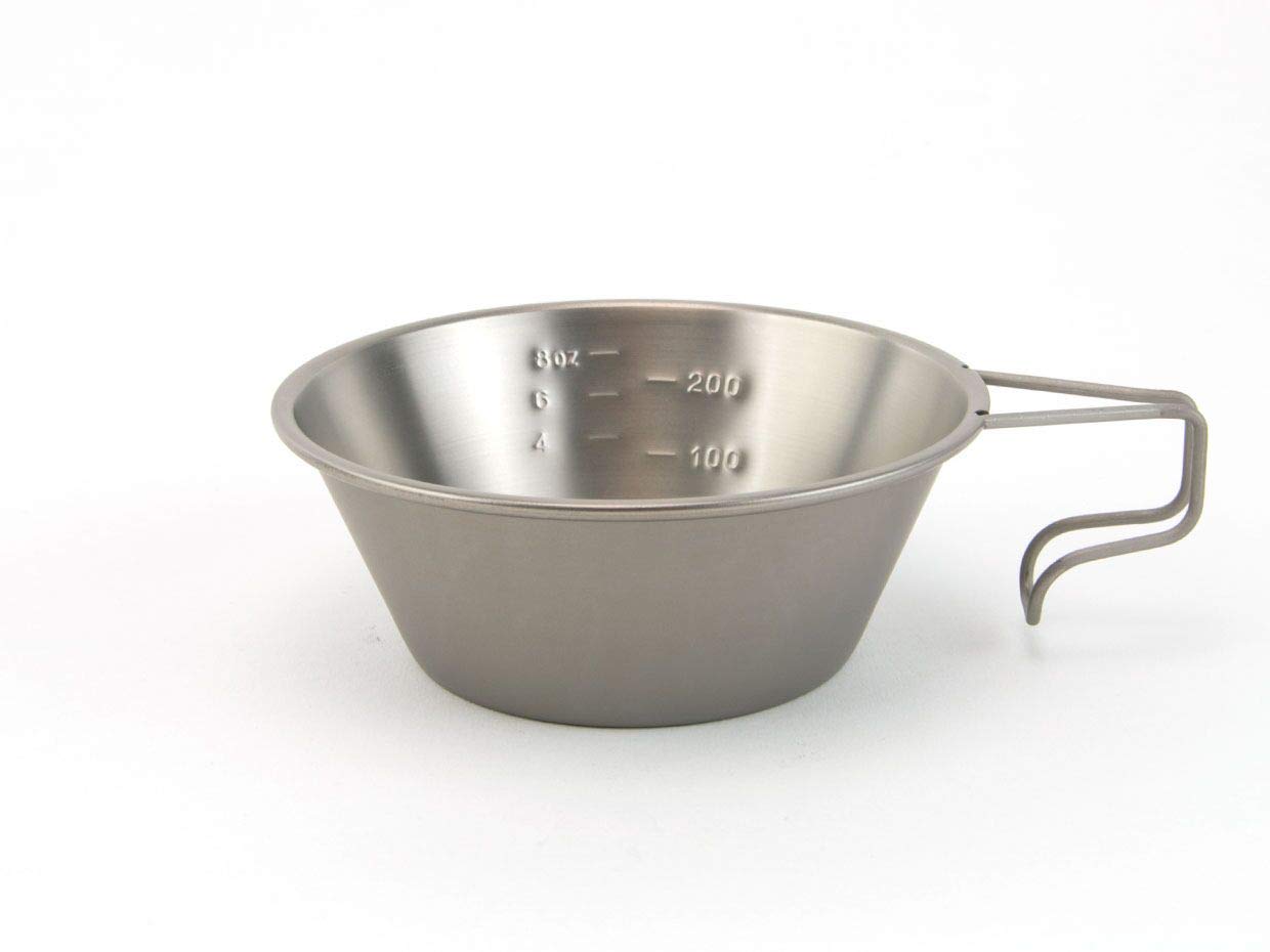 

Snow Peak Titanium Sierra Cup Titanium Measuring Cup with Graduated Measuring for and Camping E-104, Cup, Lightweight, Cooking, Outdoors,