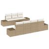 Garden Sofa Set with Cushions 8 Pcs Beige and Cream Poly Rattan