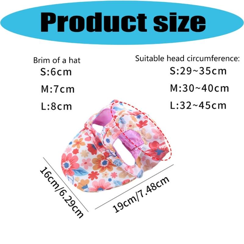 Lovely Dog Bonnet Cap Dogs Sport Accessory Adjustable Breathable Dog Sun Hat with Ear Holes Pet Baseball Cap