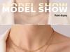 Trendy Double Layer Stackable Necklace for Women, 18K Gold-Plated Titanium Steel, European Style