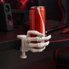 3D Printed Bone Hand Cup Holder, Skull Skeleton Hand Coaster for Desk, Halloween Gothic Drink Stand for Chair